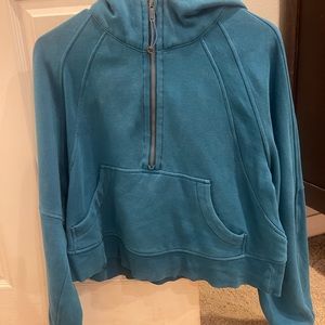 Scuba oversized half zip hoodie